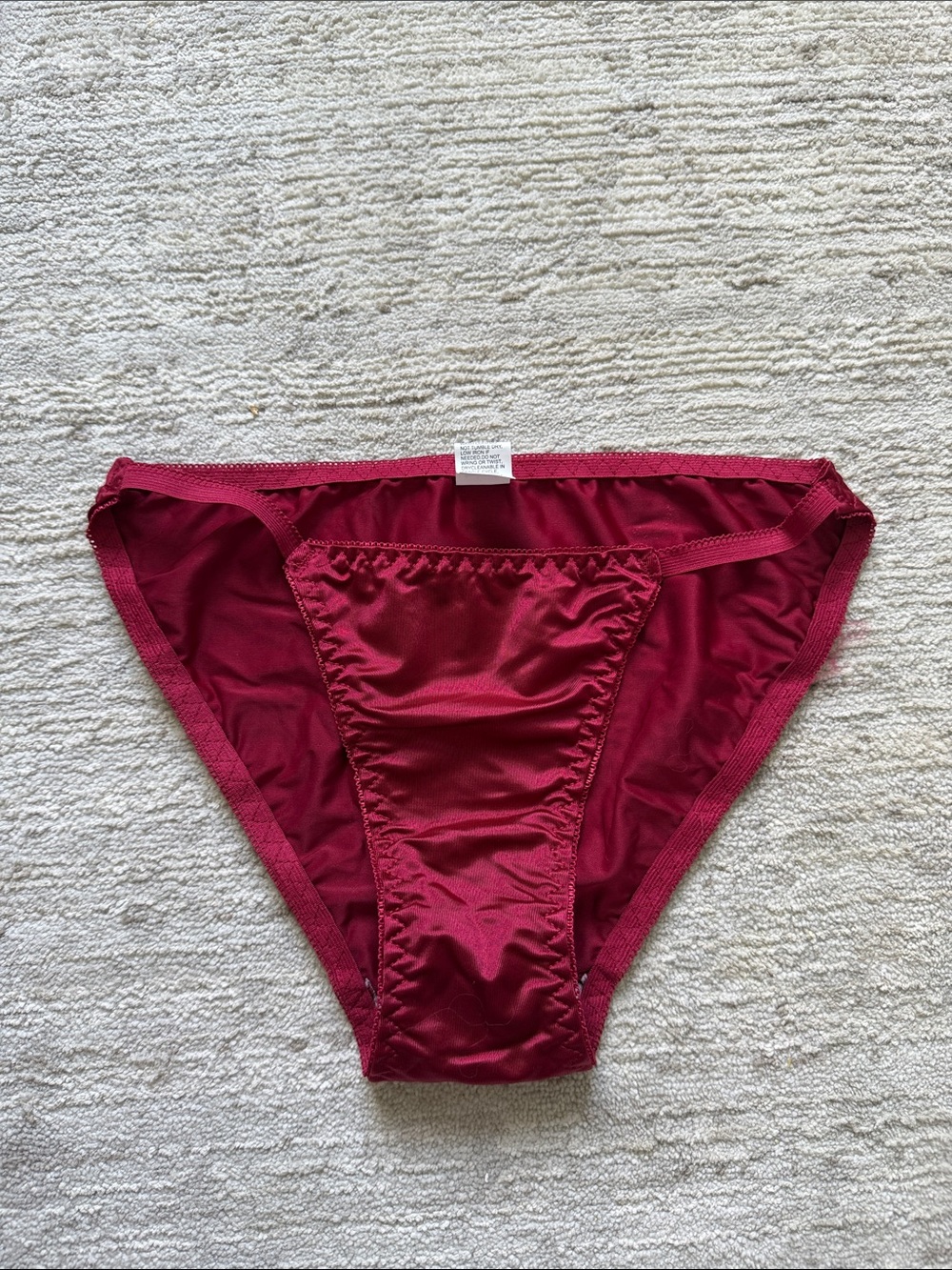 Satin Stretch Panty Bottoms in Burgundy